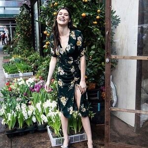 NICHOLAS Floral Silk Tea Dress size 12 NWT